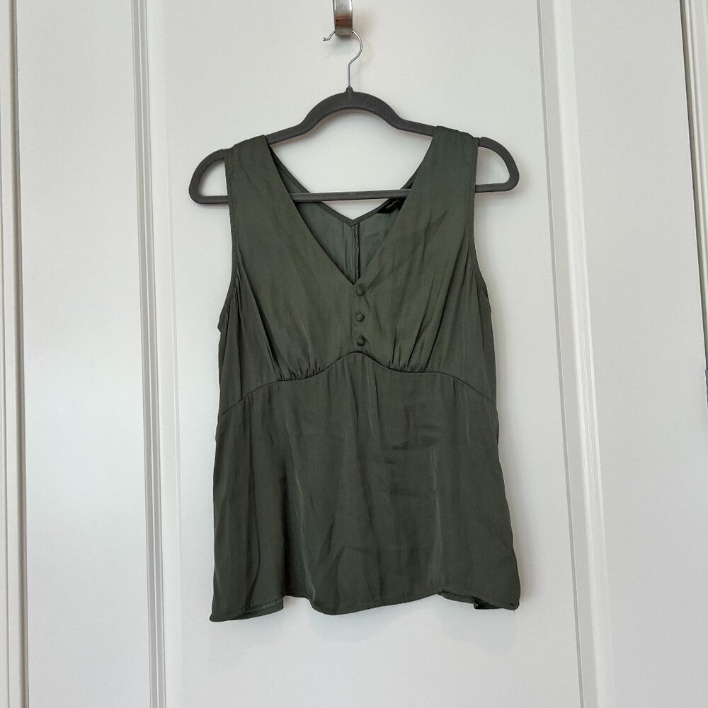 Banana Republic Sleeveless Top Olive Green M